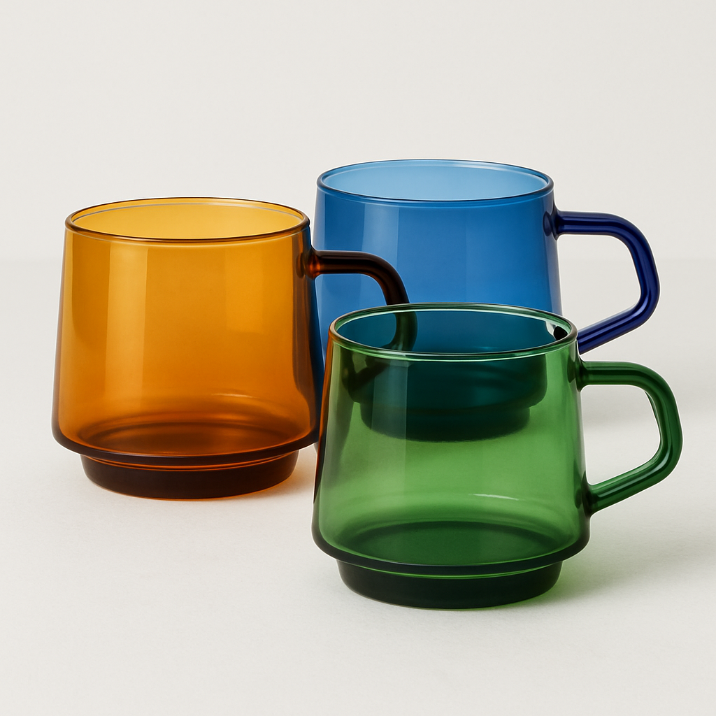 Colourful Borosilicate Glass Coffee Mug