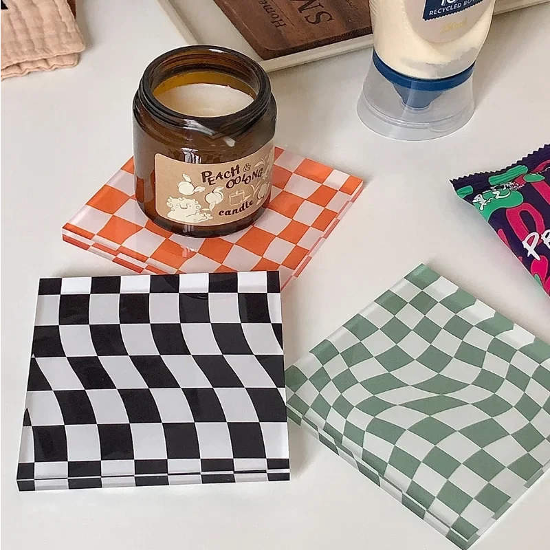 Checkerboard Acrylic Coasters